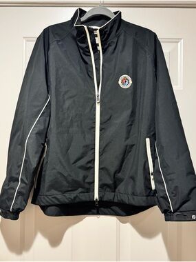 FootJoy Golf Black Jacket with White Trim and Logo Patch